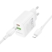 Зарядний пристрій з кабелем USB+Tурe-C/Apple Lightning 1 м BOROFONE ВN29 30 W 2.5 А 12 V білий