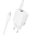 Зарядний пристрій з кабелем USB+Tурe-C/Apple Lightning 1 м BOROFONE ВN29 30 W 2.5 А 12 V білий