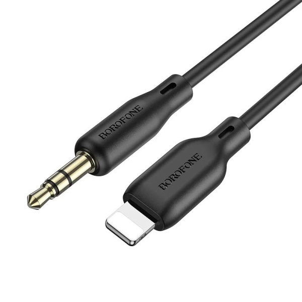 Аудiокабель Apple Lightning/3.5 мм AUX 1 м BOROFONE BL18 чорний