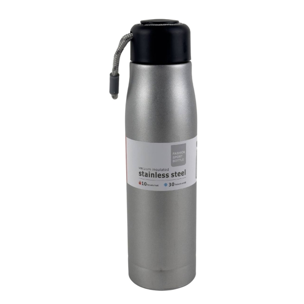 Термос нержавіюча сталь 0.5 л B25-4 з ремінцем сріблястий