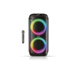 Колонка портативна ZXX 5504 Bluetooth LED FM з мікрофоном чорний