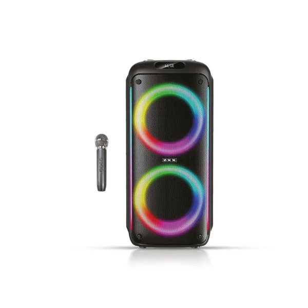 Колонка портативна з мікрофоном ZXX 5504 Bluetooth LED чорний