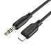 Аудiокабель Apple Lightning/3.5 мм AUX 1 м BOROFONE BL18 чорний Аудiокабель Apple Lightning/3.5 мм AUX 1 м BOROFONE BL18 чорний