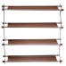 Полиця для взуття відкрита 60.5 х 48 х 19 коричневий