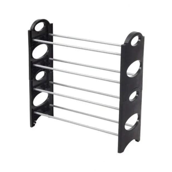 Полиця для взуття відкрита 84 х 19 х 64 пластик чорний