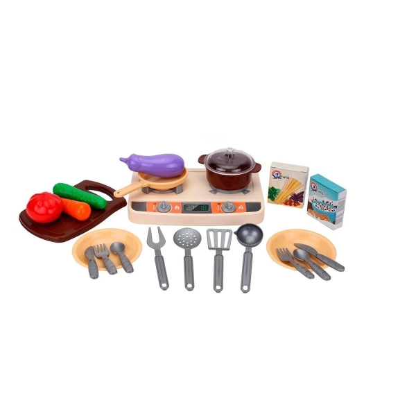 Дитячий ігровий набір 22в1 Кухня Technok Toys 5620 світлові та звукові ефекти з плитою