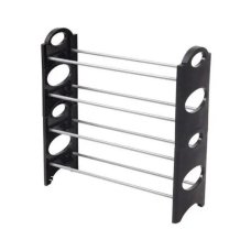 Полиця для взуття відкрита 84 х 19 х 64 пластик чорний