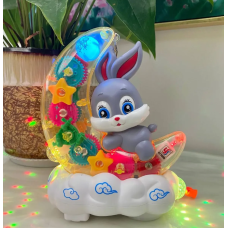 Дитячий музичний нічник Зайчика на Місяці Moon Rabbit Дитяча іграшка з підсвічуванням та світловими ефектами new