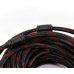 Кабель HDMI/HDMI 10 м чорний з червоним