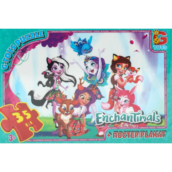 Пазли класичні 35 елементів G-Toys GP-EA201 Enchantimals з постером new