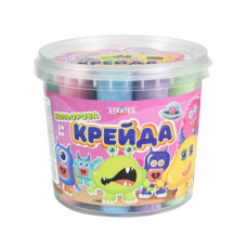 Крейда кольорова 16 штук Strateg 50138 кругла 8 кольорів