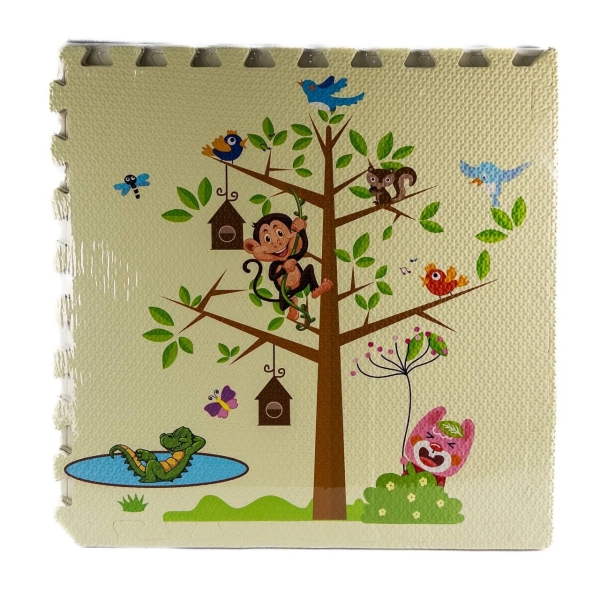 Дитячий килимок-пазл ігровий розвивальний Тваринки 7T-EVA1653 термозахисний 60 х 60 см 4 шт