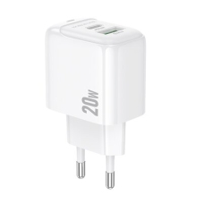 Зарядний блок живлення USB+Type-C BOROFONE BAS44A Potential 20 W 12 V 1.67 A білий