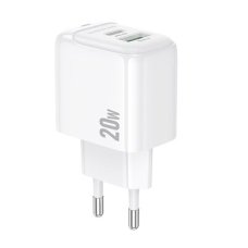 Зарядний блок живлення USB+Type-C BOROFONE BAS44A Potential 20 W 12 V 1.67 A білий