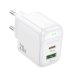 Зарядний блок живлення USB+Type-C BOROFONE BAS44A Potential 20 W 12 V 1.67 A білий Зарядний блок живлення USB+Type-C BOROFONE BAS44A Potential 20 W 12 V 1.67 A білий