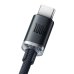 Кабель USB/Type-C 2 м Baseus Crystal Shine 100 Вт чорний