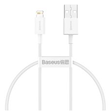 Кабель USB/Apple Lightning 0.25 м Baseus Superior 2.4 А білий