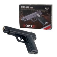 Дитячий пістолет C27 з кулями 14 см чорний