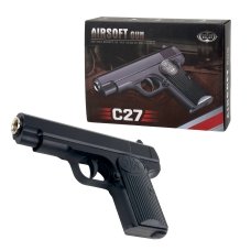 Дитячий пістолет C27 з кулями 14 см чорний