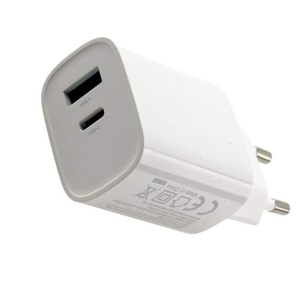 Зарядний блок живлення Type-C+USB XO CE30 30 W білий