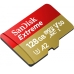 Карта пам'яті 128 GВ San Disk Extreme A2 МicroSDXC UHS-I (U3) Сlass 10 з адаптером червоний з жовтим