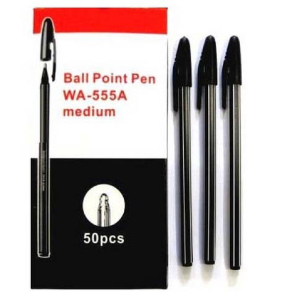 / Ручка однораз. AIHAO 555 черная (50)