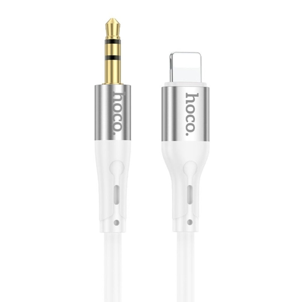 Аудiокабель Apple Lightning/3.5 мм AUX 1 м Hoco UPA22 білий