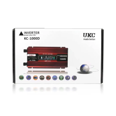 Перетворювач інвертер AC/DC 1000Вт 12В LCD UKC KC-1000D new