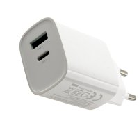 Зарядний блок живлення Type-C+USB XO CE30 30 W білий
