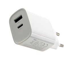 Зарядний блок живлення Type-C+USB XO CE30 30 W білий