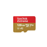 Карта пам'яті 128 GВ San Disk Extreme A2 МicroSDXC UHS-I (U3) Сlass 10 з адаптером червоний з жовтим