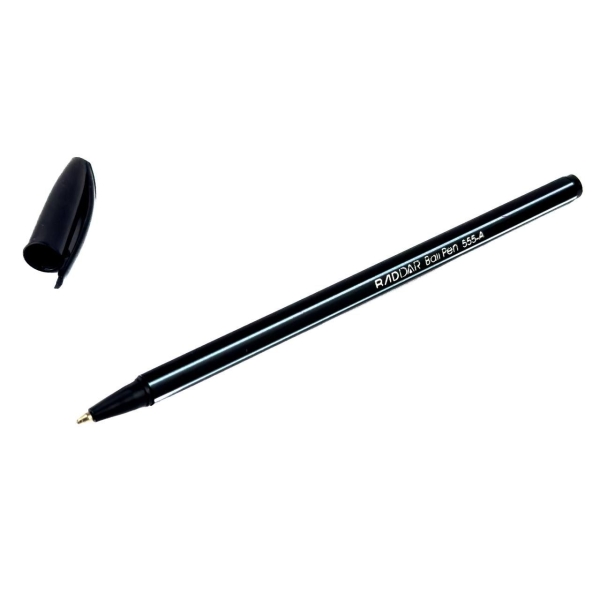 Ручка кулькова чорна Raddar RD555-A 1 мм