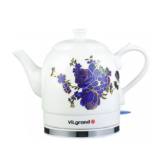Електрочайник Vilgrand VC515R кераміка з термомалюнком 1.5 л білий