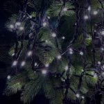 Світлодіодна гірлянда-бахрома вулична чорний дріт 120 LED ліхтарики 6 м білий