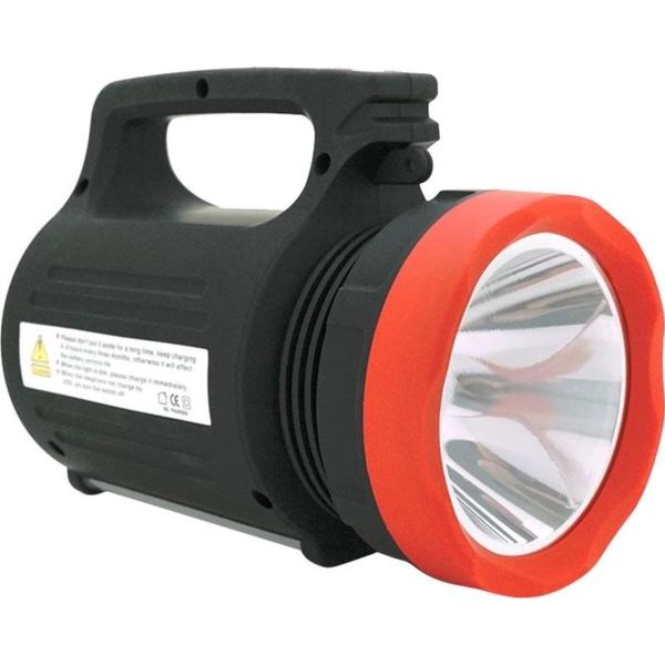 Ліхтар-прожектор акумуляторний ручний LED Yajia YJ-2886 5 Вт портативний чорний з червоним