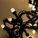 Світлодіодна гірлянда-нитка чорний дріт 270 LED Xmas кулька маленька матова 13 м 8 режимів теплий білий
