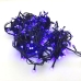 / Світлодіодна гірлянда-нитка чорний дріт 300 LED Xmas рубінка 13 м 8 режимів синій