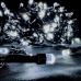 Світлодіодна гірлянда-нитка чорний дріт 100 LED Xmas рубін 7 м 8 режимів білий