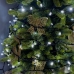 Світлодіодна гірлянда-нитка чорний дріт 100 LED Xmas рубін 7 м 8 режимів білий