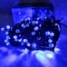 / Світлодіодна гірлянда-нитка чорний дріт 100 LED Xmas рубінка 7 м 8 режимів синій