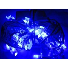 / Світлодіодна гірлянда-нитка чорний дріт 200 LED Xmas матова 9.5 м 8 режимів синій