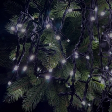 Світлодіодна гірлянда-бахрома вулична чорний дріт 120 LED ліхтарики 6 м білий