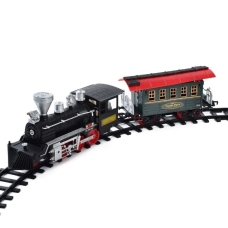 Залізниця з колією YY-125EN з парою звукові та світлові ефекти 420 см чорний