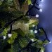Світлодіодна гірлянда-нитка чорний дріт 200 LED Xmas кулька маленька матова 12.5 м 8 режимів білий