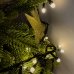 Світлодіодна гірлянда-нитка чорний дріт 200 LED Xmas кулька маленька матова 12.5 м 8 режимів теплий білий