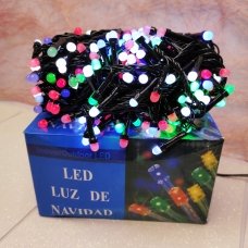 / Світлодіодна гірлянда-нитка чорний дріт 300 LED Xmas матова кругла 13 м 8 режимів мульти