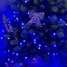 Світлодіодна гірлянда-нитка чорний дріт 300 LED Xmas кулька маленька матова 12.5 м 8 режимів синій