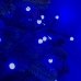 Світлодіодна гірлянда-нитка чорний дріт 300 LED Xmas кулька маленька матова 12.5 м 8 режимів синій