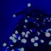 Світлодіодна гірлянда-нитка чорний дріт 300 LED Xmas кулька маленька матова 12.5 м 8 режимів синій