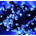 / Світлодіодна гірлянда-нитка чорний дріт 300 LED Xmas рубінка 13 м 8 режимів синій / Світлодіодна гірлянда-нитка чорний дріт 300 LED Xmas рубінка 13 м 8 режимів синій